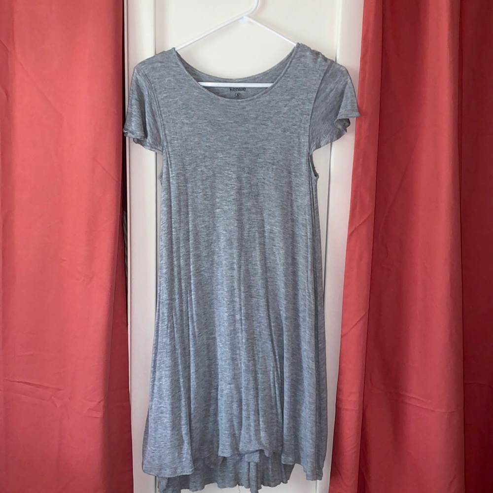 gray t-shirt dress